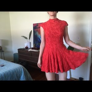 Free people dress, Red dress, women’s small dress